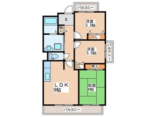 ラフィーネ鶴見緑地の物件間取画像